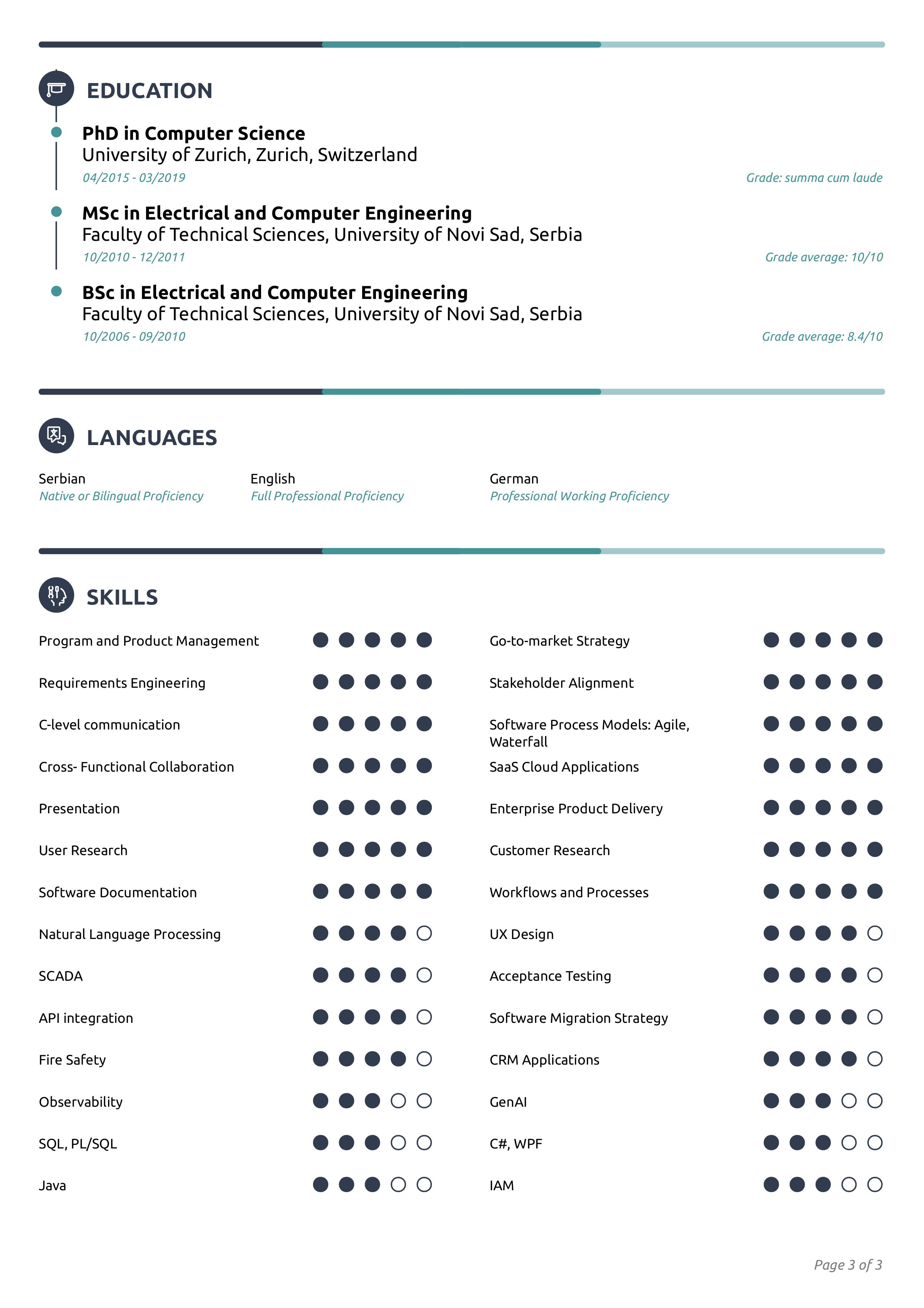 CV Page 3